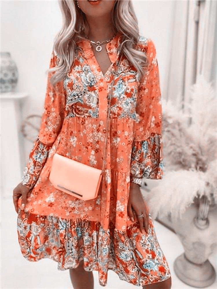 Casual Floral Print Dresses Fo - Summer Zara review and price