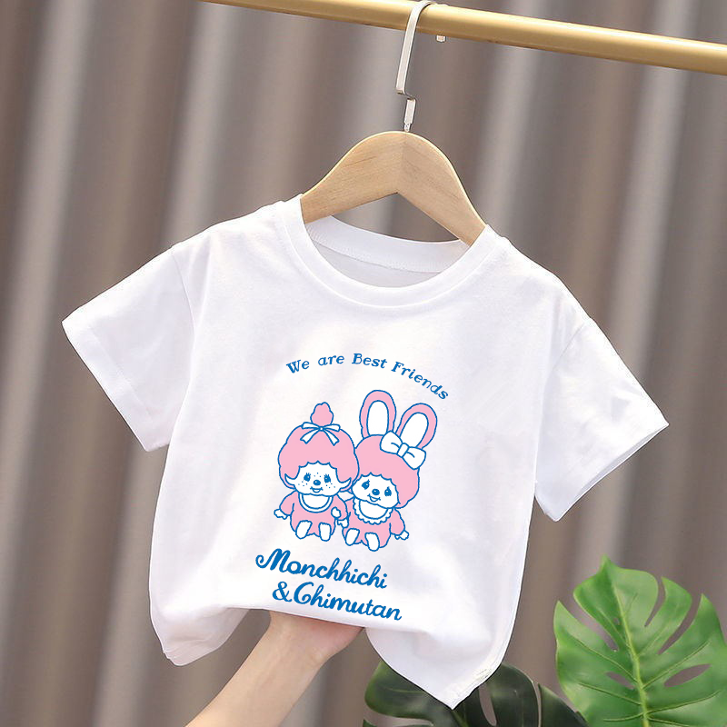 Monchhichi Kids T-shirts Anime - Summer Clothing Baby Girl review and price