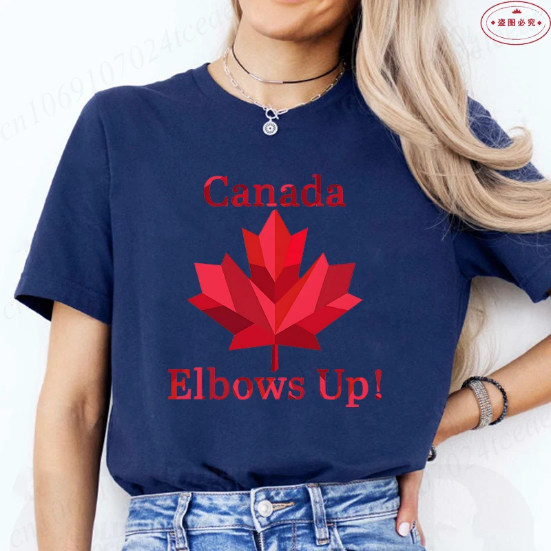 Elbows Up Canada Women T-shirt - Summer Clothing Women Canada review and price