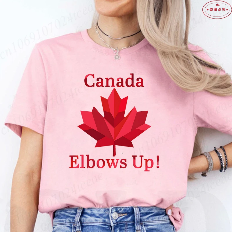 Elbows Up Canada Women T-shirt - Summer Clothing Women Canada review and price