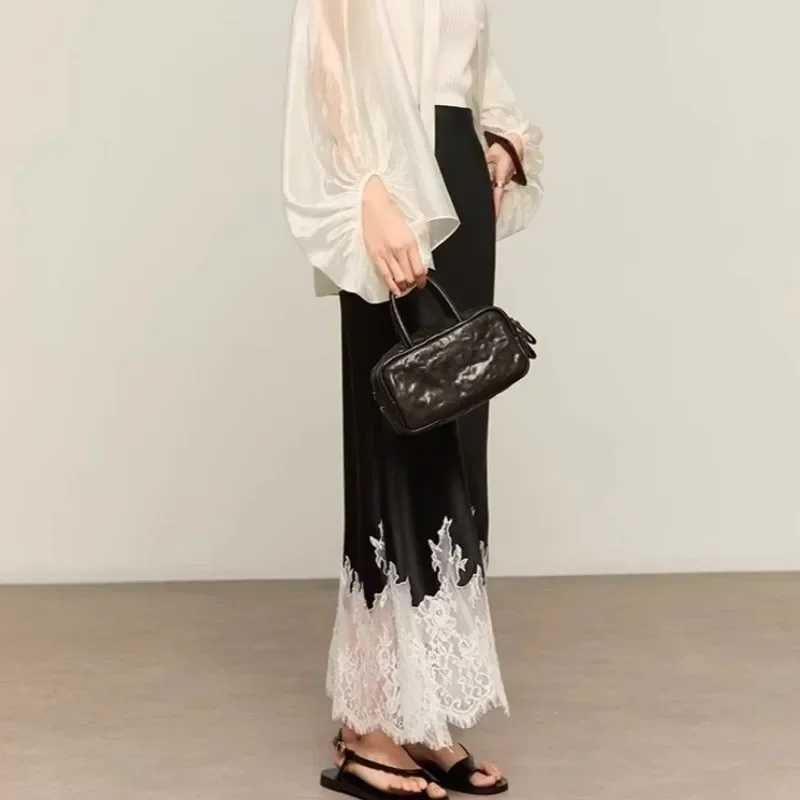 Fairy Lace-Trim Midi Skirt Hig - Summer Clothing Wraps review and price