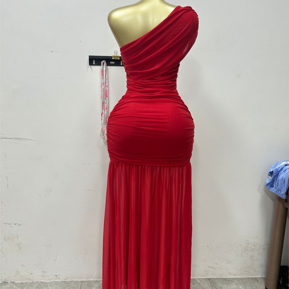 New Solid Color Evening Dress  - Summer Clothing Drawing review and price