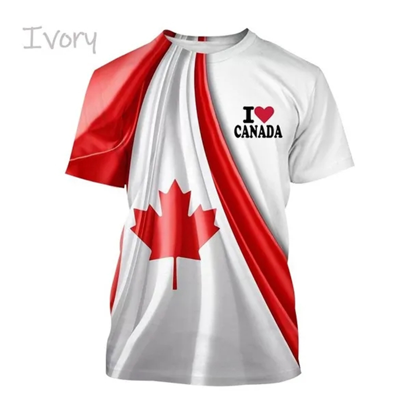 I Love Canada Flag Graphic T S - Summer Clothing Women Canada review and price